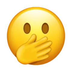 🫢 Wajah dengan Mata Terbuka dan Tangan Menutupi Mulut Emojipedia