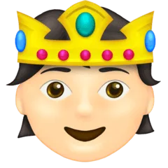 🫅🏻 Orang Menggunakan Mahkota Warna Kulit Cerah Emojipedia