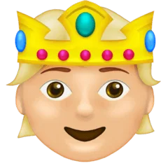 🫅🏼 Orang Menggunakan Mahkota Warna Kulit Cerah Sedang Emojipedia