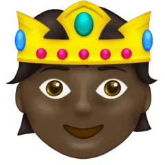 🫅🏿 Orang Menggunakan Mahkota Warna Kulit Gelap Emojipedia