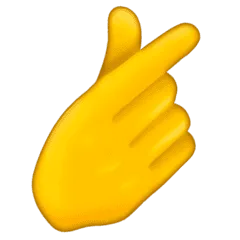 🫰 Tangan Dengan Jari Telunjuk Dan Ibu Jari Menyilang Emojipedia