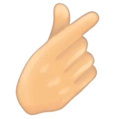 🫰🏻 Tangan Dengan Jari Telunjuk Dan Ibu Jari Menyilang Warna Kulit Cerah Emojipedia