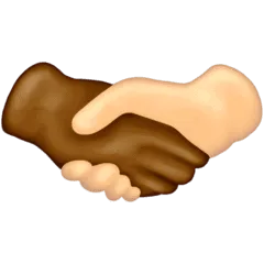 🫱🏾‍🫲🏻 Bersalaman Warna Kulit Gelap Sedang dan Warna Kulit Cerah Emojipedia