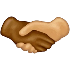 🫱🏾‍🫲🏼 Bersalaman Warna Kulit Gelap Sedang dan Warna Kulit Cerah Sedang Emojipedia