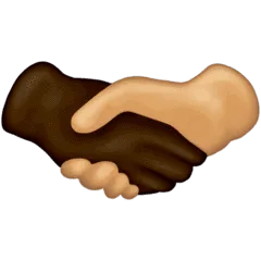 🫱🏿‍🫲🏼 Bersalaman Warna Kulit Gelap dan Warna Kulit Cerah Sedang Emojipedia