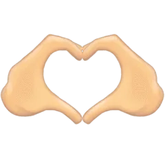 🫶🏻 Tangan Membentuk Hati Warna Kulit Cerah Emojipedia
