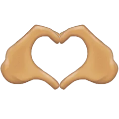 🫶🏼 Tangan Membentuk Hati Warna Kulit Cerah Sedang Emojipedia