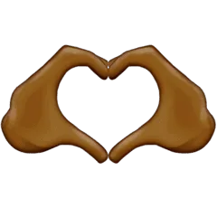 🫶🏾 Tangan Membentuk Hati Warna Kulit Gelap Sedang Emojipedia