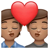 💏🏽 Berciuman Warna Kulit Sedang WhatsApp
