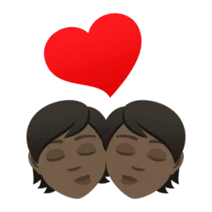 💏🏿 Berciuman Warna Kulit Gelap Emojipedia
