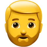 🧔‍♂️ Pria Janggut Apple
