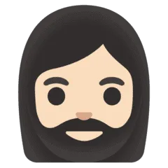 🧔🏻‍♀️ Wanita Berjanggut Warna Kulit Cerah Google