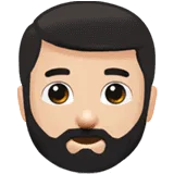 🧔🏻‍♂️ Pria Berjanggut Warna Kulit Cerah Apple