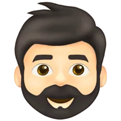 🧔🏻‍♂️ Pria Berjanggut Warna Kulit Cerah Emojipedia