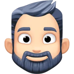 🧔🏻‍♂️ Pria Berjanggut Warna Kulit Cerah Facebook