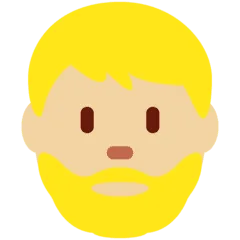 🧔🏼‍♂️ Pria Berjanggut Warna Kulit Cerah Sedang Twitter