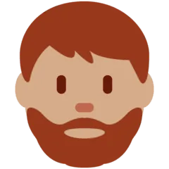 🧔🏽‍♂️ Pria Berjanggut Warna Kulit Sedang Twitter