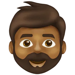 🧔🏾‍♂️ Pia Berjanggut Warna Kulit Gelap Sedang Emojipedia