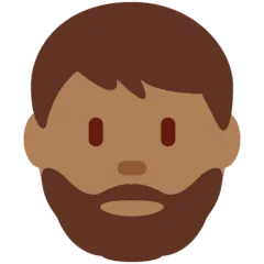 🧔🏾‍♂️ Pia Berjanggut Warna Kulit Gelap Sedang Twitter
