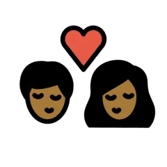 👩🏾‍❤️‍💋‍👨🏾 Berciuman Wanita dengan Pria Warna Kulit Gelap Sedang👩🏾‍❤️‍💋‍👨🏾 Berciuman Wanita dengan Pria Warna Kulit Gelap Sedang OpenMoji