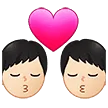 👨🏻‍❤️‍💋‍👨🏻 Berciuman Pria dengan Pria Warna Kulit Cerah Samsung