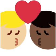 👨🏿‍❤️‍💋‍👨🏼 Berciuman Pria dengan Pria Warna Kulit Gelap dengan Warna Kulit Cerah Sedang Twitter