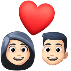 💑🏻 Pasangan dengan Hati Warna Kulit Cerah Facebook