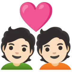 💑🏻 Pasangan dengan Hati Warna Kulit Cerah Google