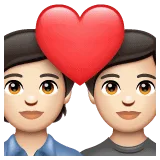 💑🏻 Pasangan dengan Hati Warna Kulit Cerah WhatsApp