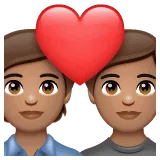 💑🏽 Pasangan dengan Hati Warna Kulit Sedang WhatsApp