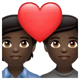 💑🏿 Pasangan dengan Hati Warna Kulit Gelap WhatsApp