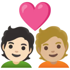 🧑🏻‍❤️‍🧑🏼 Pasangan dengan Hati Warna Kulit Cerah dengan Warna Kulit Cerah Sedang Google