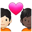 🧑🏻‍❤️‍🧑🏿 Pasangan dengan Hati Warna Kulit Cerah dengan Warna Kulit Gelap Samsung