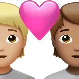 🧑🏼‍❤️‍🧑🏽 Pasangan dengan Hati Warna Kulit Cerah Sedang dengan Warna Kulit Sedang Apple