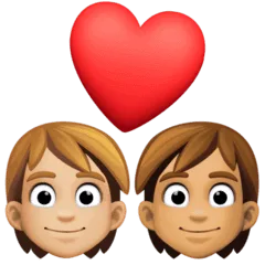 🧑🏼‍❤️‍🧑🏽 Pasangan dengan Hati Warna Kulit Cerah Sedang dengan Warna Kulit Sedang Facebook