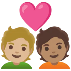 🧑🏼‍❤️‍🧑🏽 Pasangan dengan Hati Warna Kulit Cerah Sedang dengan Warna Kulit Sedang Google