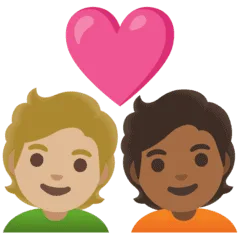 🧑🏼‍❤️‍🧑🏾 Pasangan dengan Hati Warna Kulit Cerah Sedang dengan Warna Kulit Gelap Sedang Google