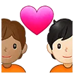 🧑🏽‍❤️‍🧑🏻 Pasangan dengan Hati Warna Kulit Sedang dengan Warna Kulit Cerah Samsung