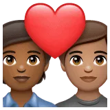 🧑🏾‍❤️‍🧑🏽 Pasangan dengan Hati Warna Kulit Gelap Sedang dengan Warna Kulit Sedang WhatsApp