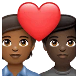 🧑🏾‍❤️‍🧑🏿 Pasangan dengan Hati Warna Kulit Gelap Sedang dengan Warna Kulit Gelap WhatsApp