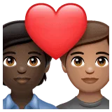 🧑🏿‍❤️‍🧑🏽 Pasangan dengan Hati Warna Kulit Gelap dengan Warna Kulit Sedang WhatsApp
