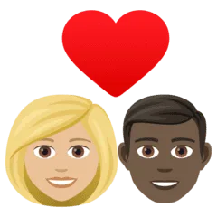 👩🏼‍❤️‍👨🏿 Pasangan dengan Hati Wanita dengan Pria Warna Kulit Cerah Sedang dengan Warna Kulit Gelap JoyPixels 1