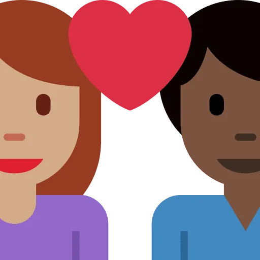👩🏽‍❤️‍👨🏿 Pasangan dengan Hati Wanita dengan Pria Warna Kulit Sedang dengan Warna Kulit Gelap Twitter