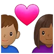 👩🏾‍❤️‍👨🏽 Pasangan dengan Hati Wanita dengan Pria Warna Kulit Gelap Sedang dengan Warna Kulit Sedang Samsung