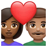 👩🏾‍❤️‍👨🏽 Pasangan dengan Hati Wanita dengan Pria Warna Kulit Gelap Sedang dengan Warna Kulit Sedang WhatsApp