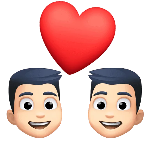 👨🏻‍❤️‍👨🏻 Pasangan dengan Hati Pria dengan Pria Warna Kulit Cerah Facebook