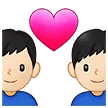 👨🏻‍❤️‍👨🏻 Pasangan dengan Hati Pria dengan Pria Warna Kulit Cerah Samsung
