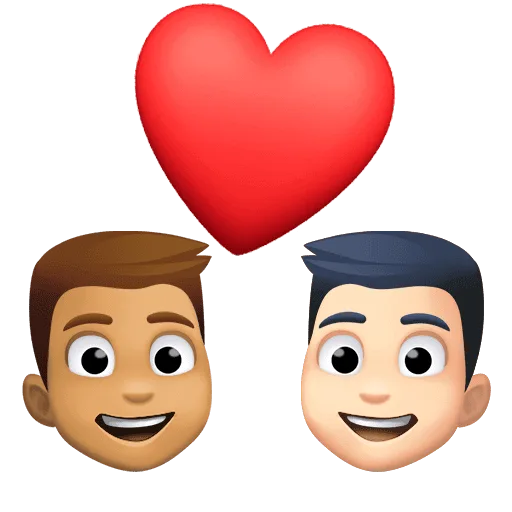 👨🏽‍❤️‍👨🏻 Pasangan dengan Hati Pria dengan Pria Warna Kulit Sedang dengan Warna Kulit Cerah Facebook