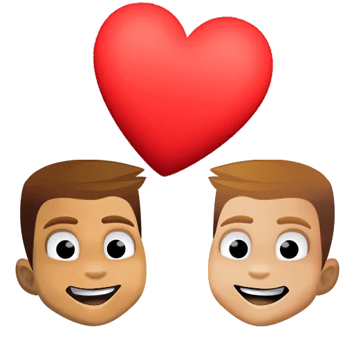 👨🏽‍❤️‍👨🏼 Pasangan dengan Hati Pria dengan Pria Warna Kulit Sedang dengan Warna Kulit Cerah Sedang Facebook