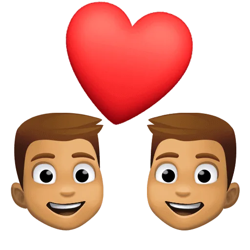 👨🏽‍❤️‍👨🏽 Pasangan dengan Hati Pria dengan Pria Warna Kulit Sedang Facebook